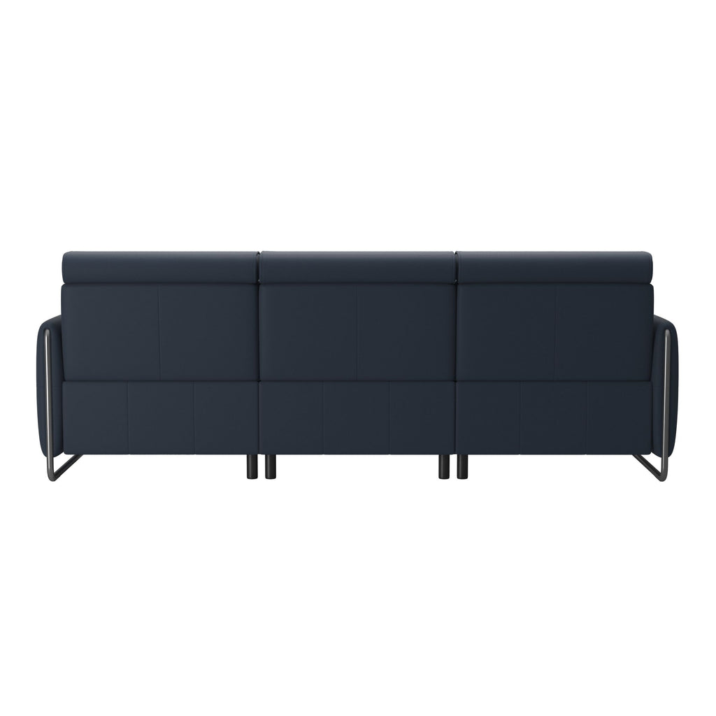 Emily 3pc. Power Leather Sectional with Chrome Arm