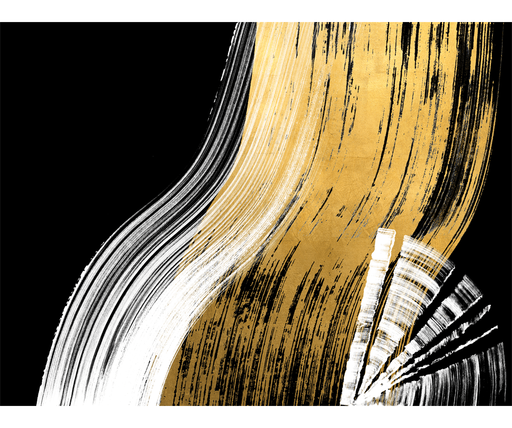 Gold And White Stroke 3 - Artwork