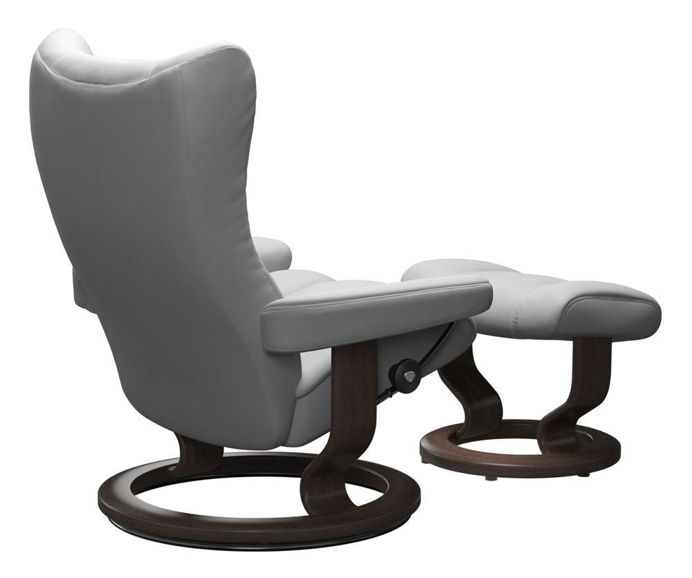 Wing Chair & Ottoman Classic Base - Medium