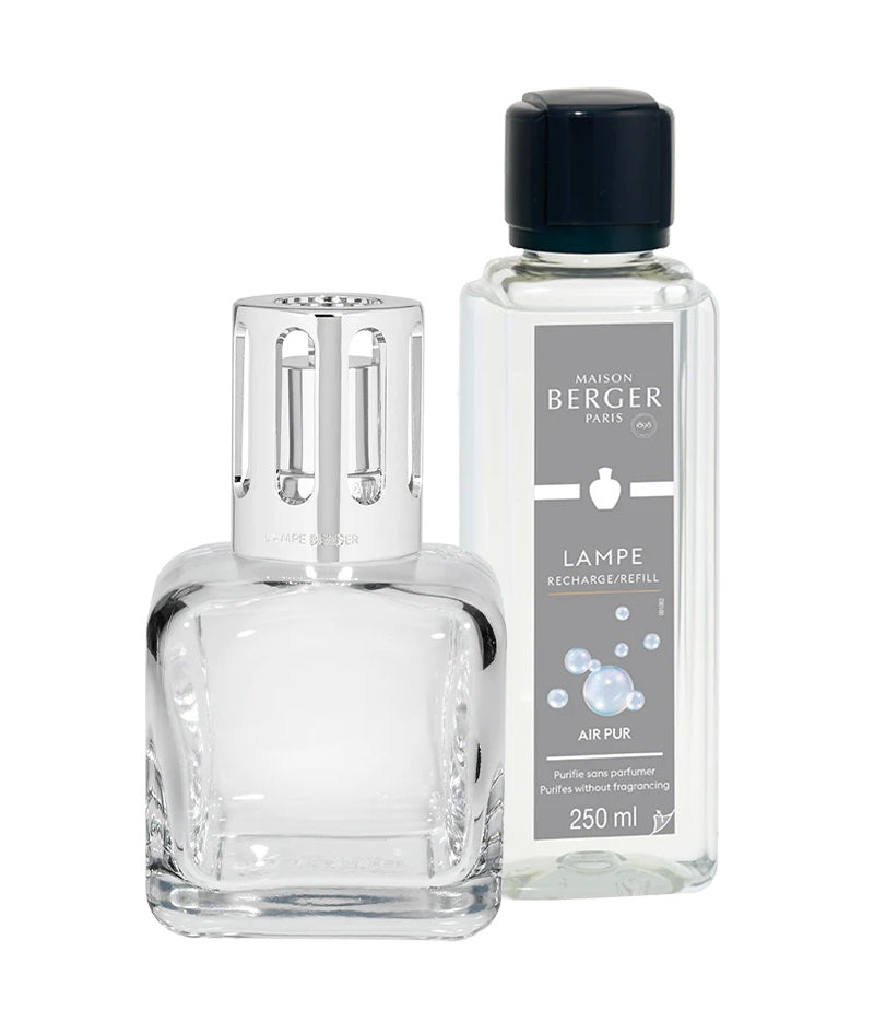 Lampe Berger Starter Kit - Clear Ice Cube Crystal Lampe with Air Pur So Neutral
