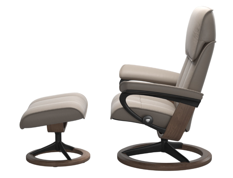 Admiral Chair and Ottoman Signature Base - Medium