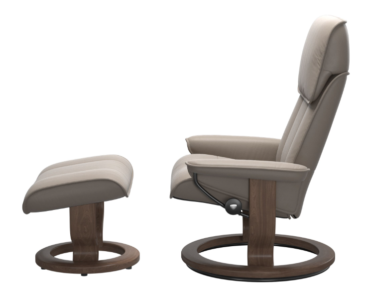 Admiral Chair and Ottoman Classic Base - Large