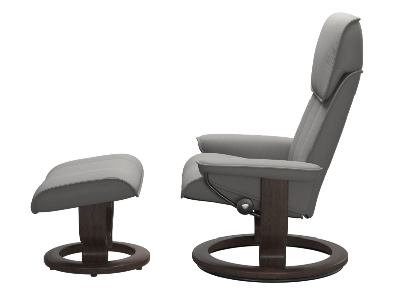 Admiral Chair and Ottoman Classic Base - Large
