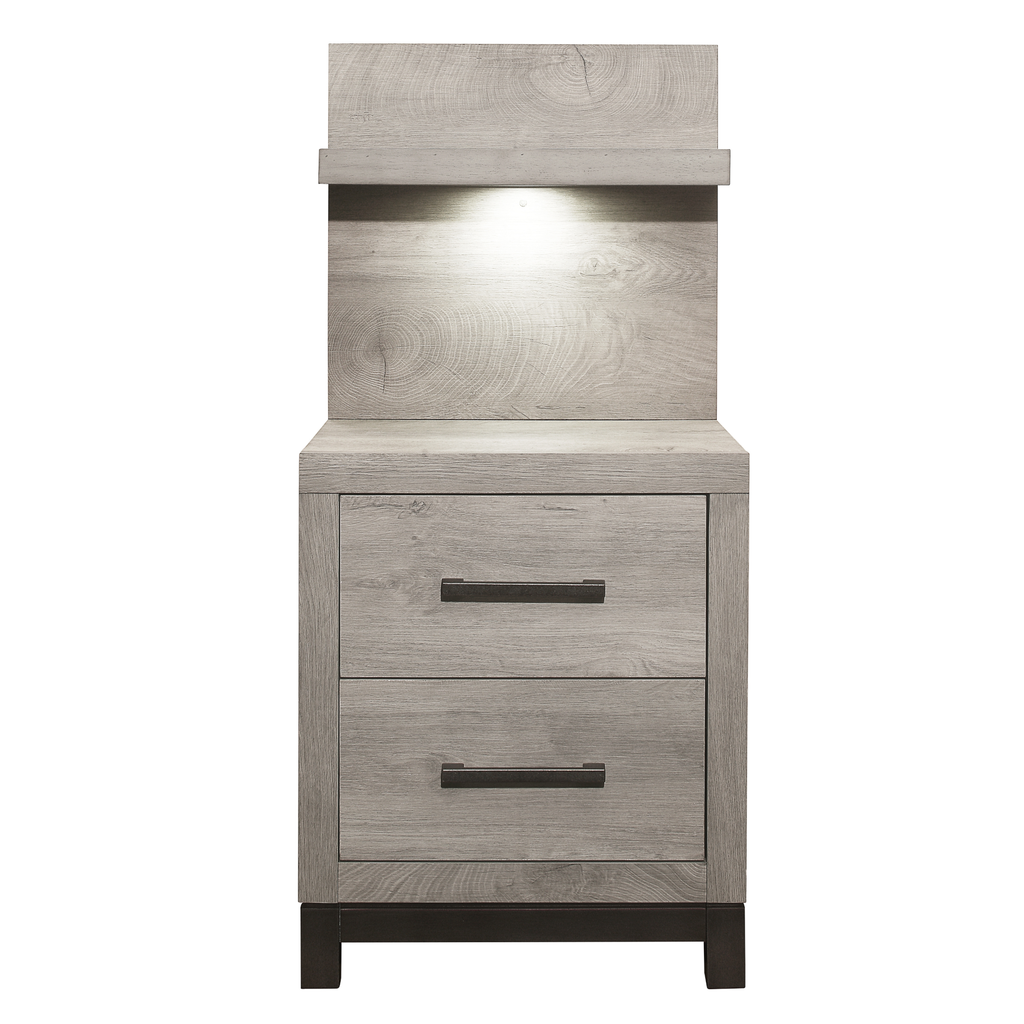 Boone Night Stand with Wall Panel