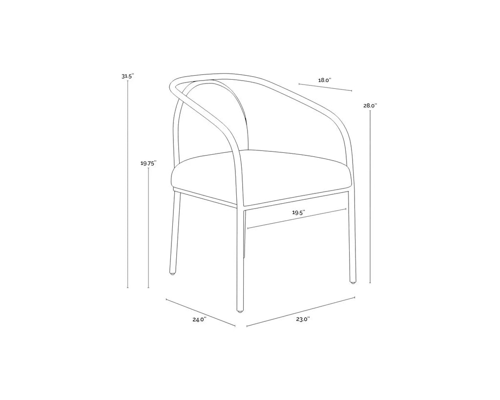 Caius Dining Arm Chair