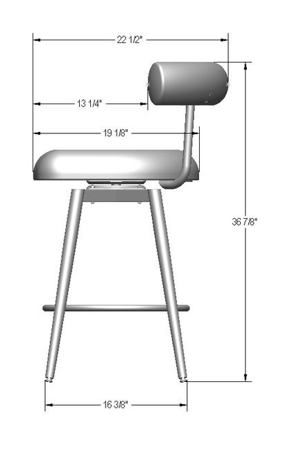 Carine Swivel Counter Stool