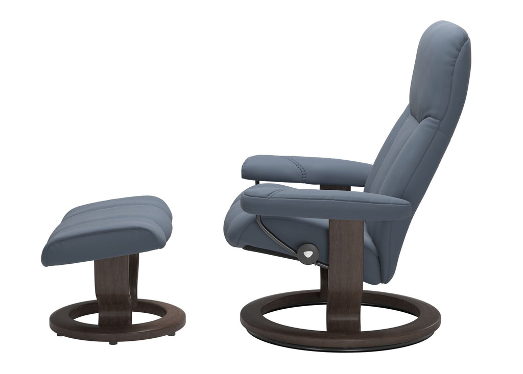 Consul Chair and Ottoman Classic Base - Medium