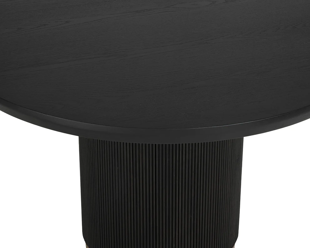Kamen Round Dining Table - Charcoal