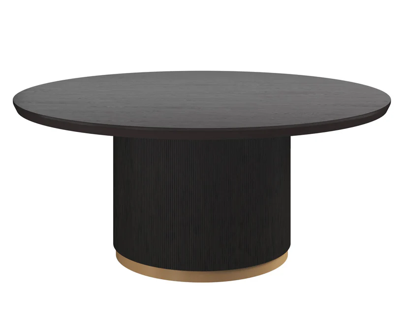 Kamen Round Dining Table - Charcoal