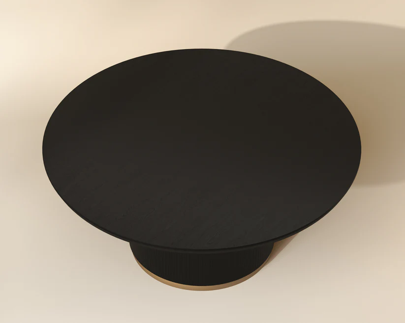 Kamen Round Dining Table - Charcoal
