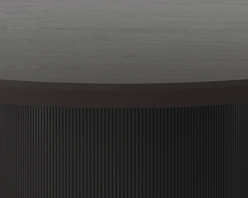 Kamen Round Dining Table - Charcoal