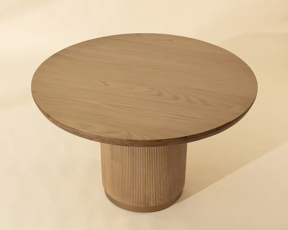 Kamen Round Dining Table - Rustic Oak