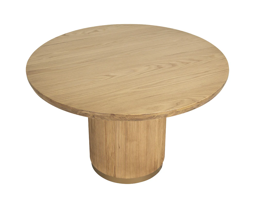 Kamen Round Dining Table - Rustic Oak
