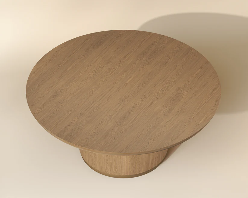 Kamen Round Dining Table - Rustic Oak