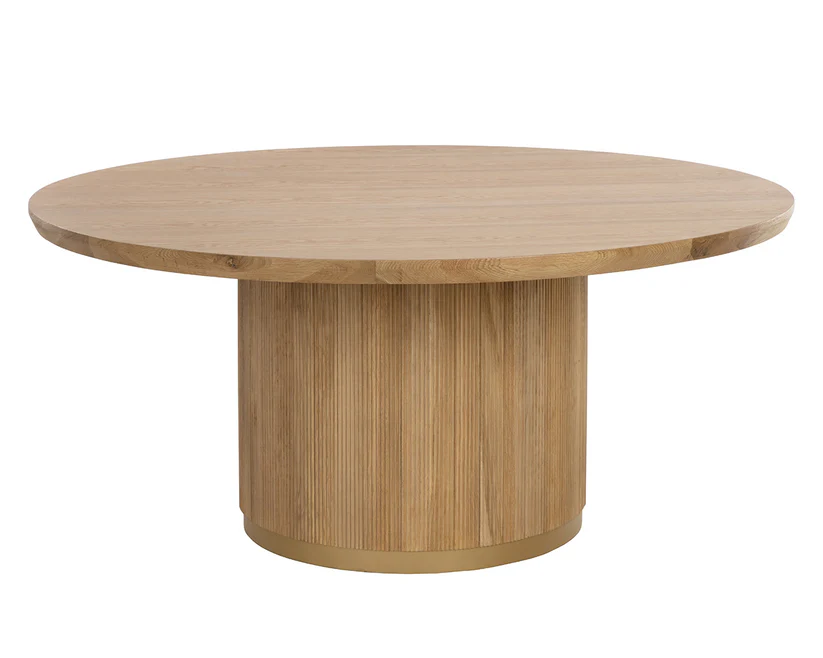 Kamen Round Dining Table - Rustic Oak
