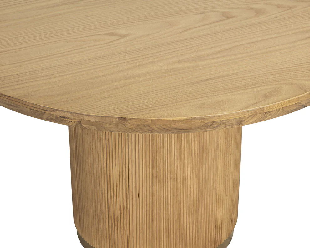 Kamen Round Dining Table - Rustic Oak