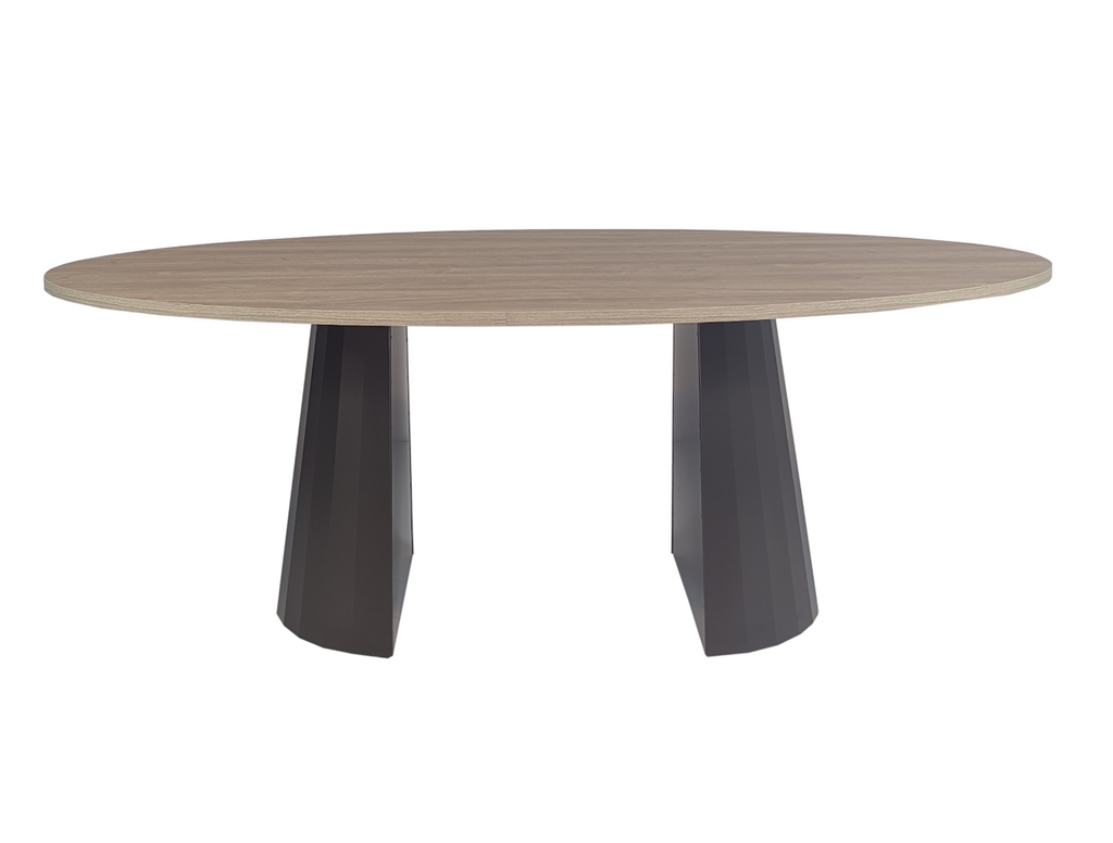 Kyla Oval Dining Table - Biscotti Top