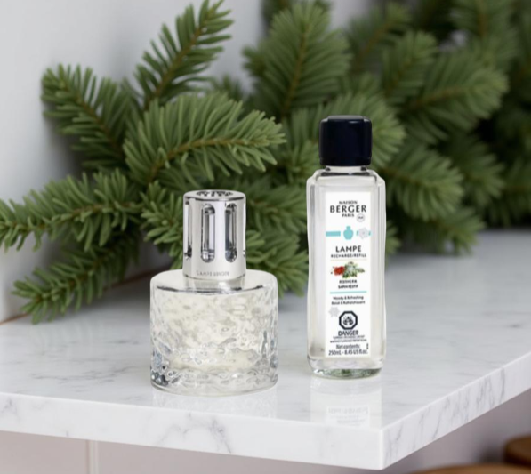 Lampe Berger Gift Set - Clear Mirage Lampe with Festive Fir Fragrance