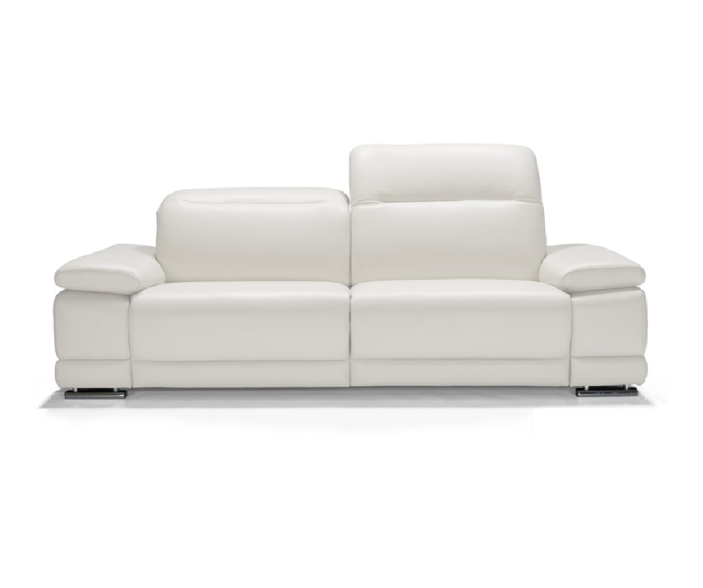 Liberta White Leather Sofa