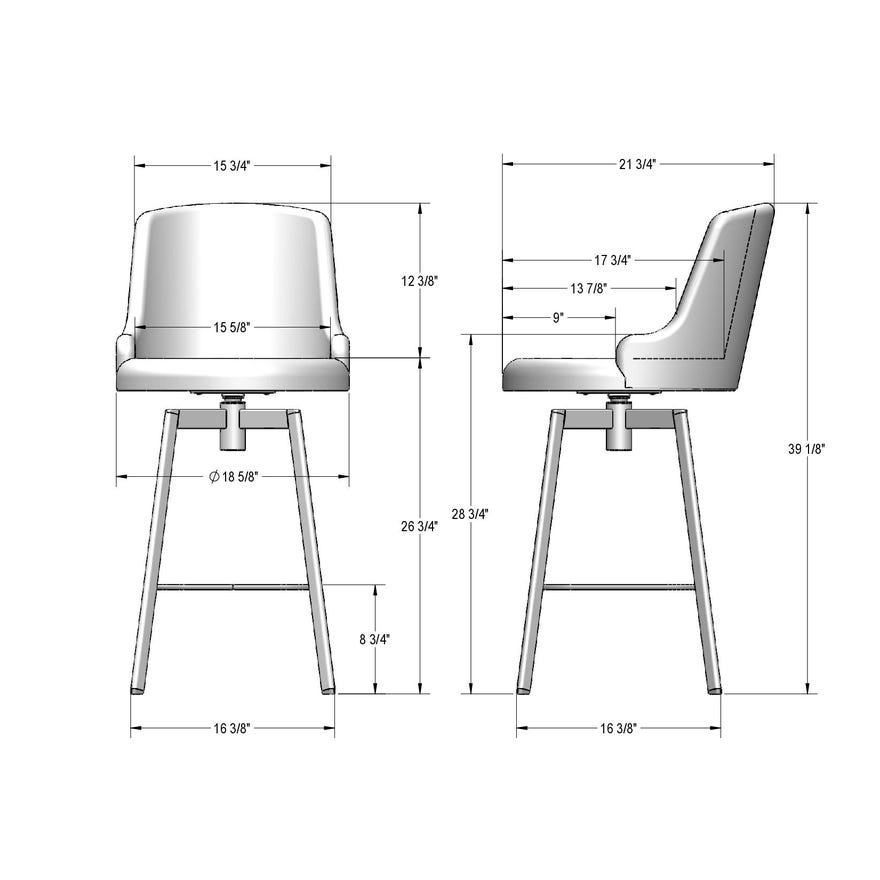 Livie Swivel Counter Stool