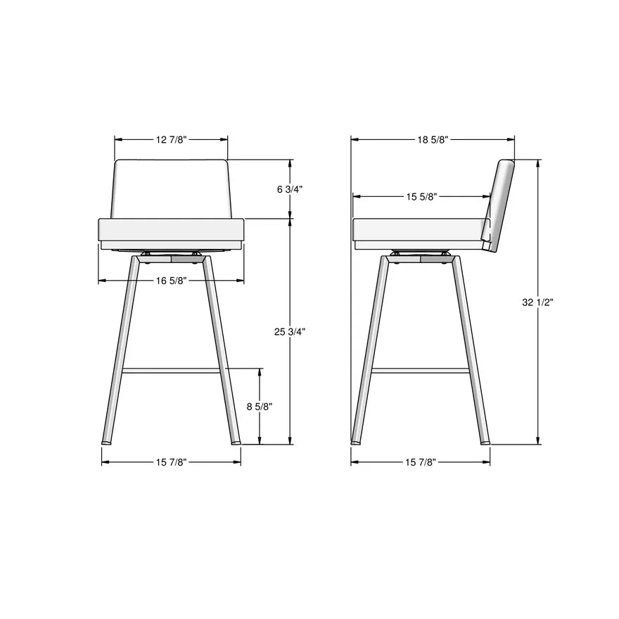 Lohan Swivel Counter Stool - Lowback