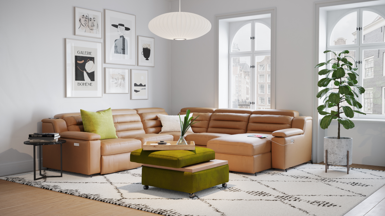 Lotus Swivel Top Ottoman