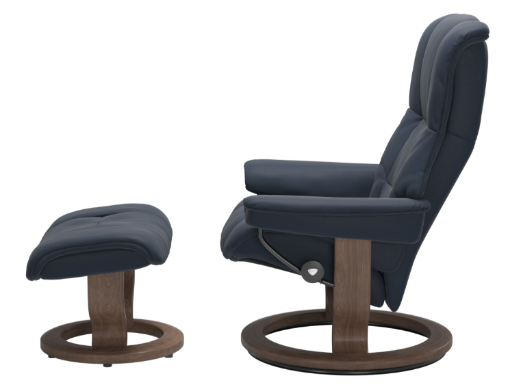 Mayfair Chair & Ottoman Classic Base - Large