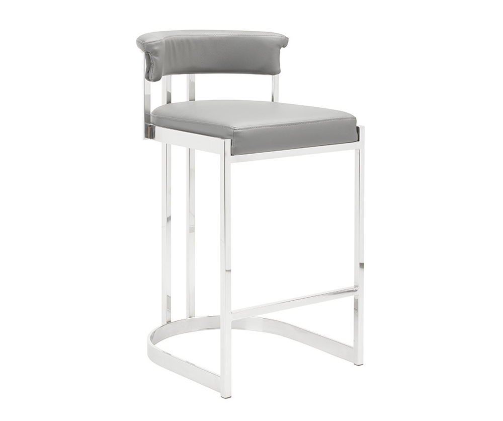 Scorpio Set of Two Counter Stools - Grey P/U