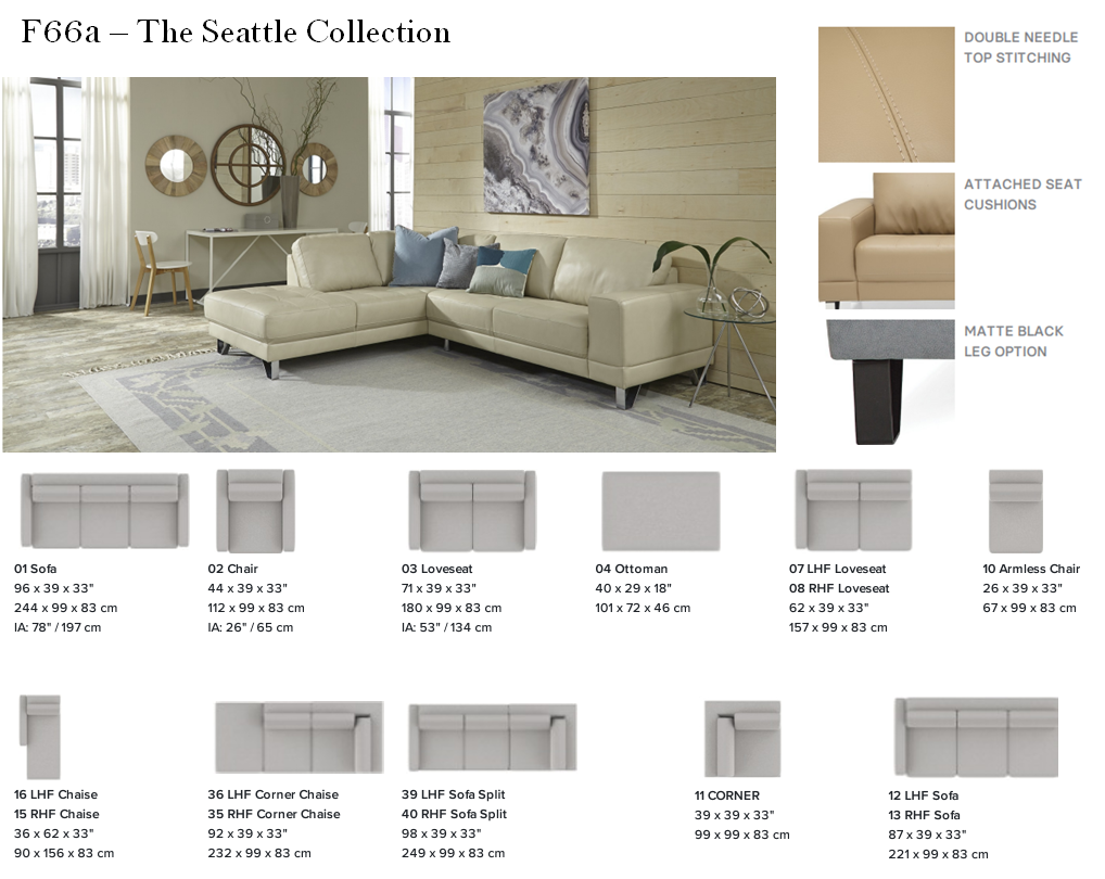 Seattle Leather Sectional