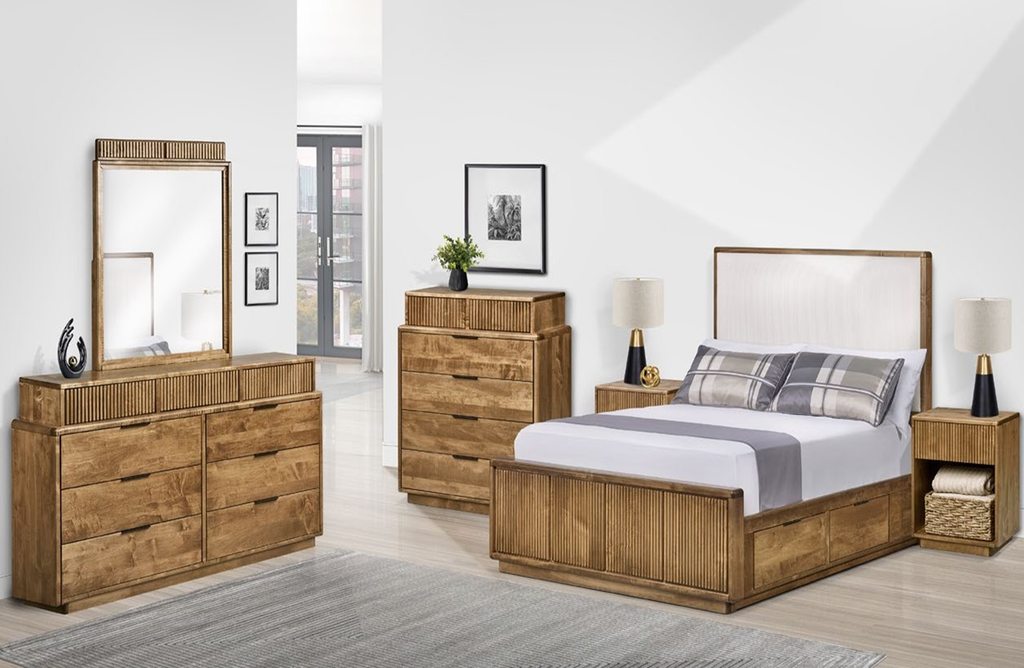 Suma 1-Drawer Night Stand with Metal Base<br><small>Available in alternate sizes and finishes</small>