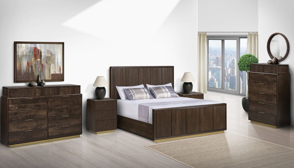 Suma 1-Drawer Night Stand with Metal Base<br><small>Available in alternate sizes and finishes</small>