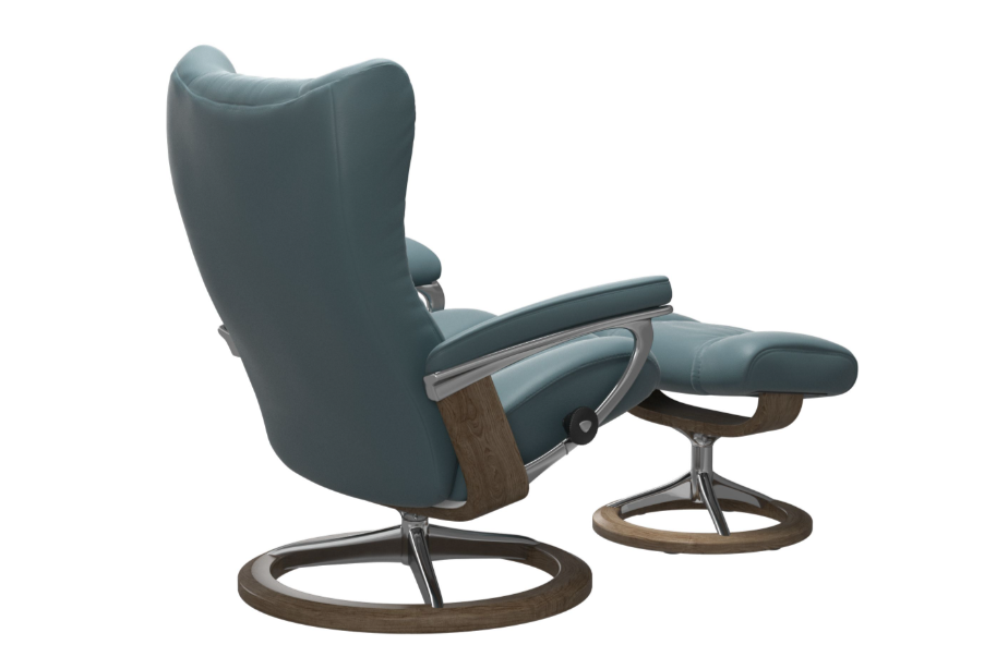 Wing Chair & Ottoman Signature Base - Small