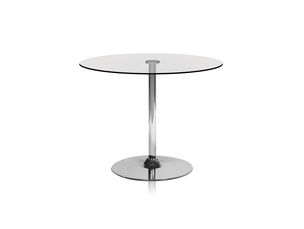 Evan Round Dining Table - Chrome Base