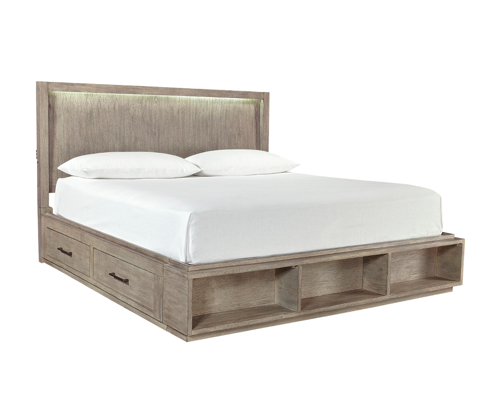 Liam Queen Storage Bookcase Bed